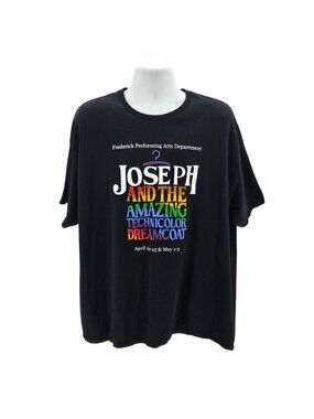 Joseph and the Amazing Technicolor Dreamcoat Mens 3XL Shirt Black Graphic Tee